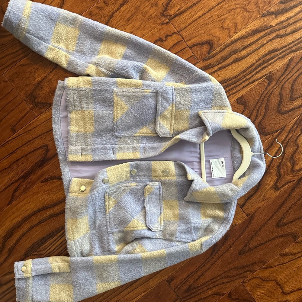 Women’s cropped Jacket - lavender and Cream